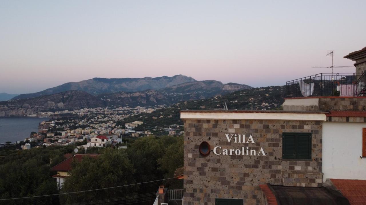 Villa Carolina Sorrento Private Heated Pool And Sea View ภายนอก รูปภาพ