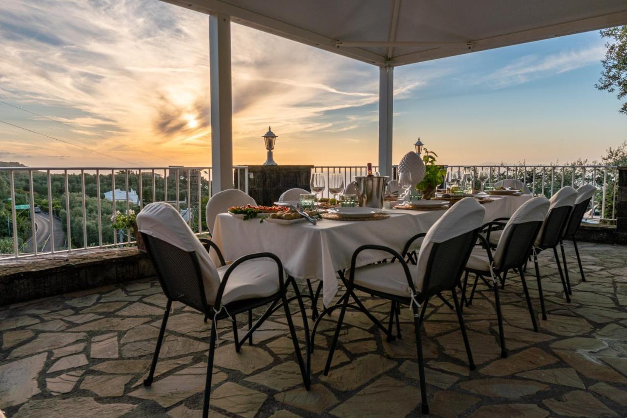 Villa Carolina Sorrento Private Heated Pool And Sea View ภายนอก รูปภาพ