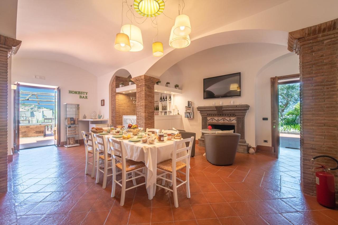 Villa Carolina Sorrento Private Heated Pool And Sea View ภายนอก รูปภาพ