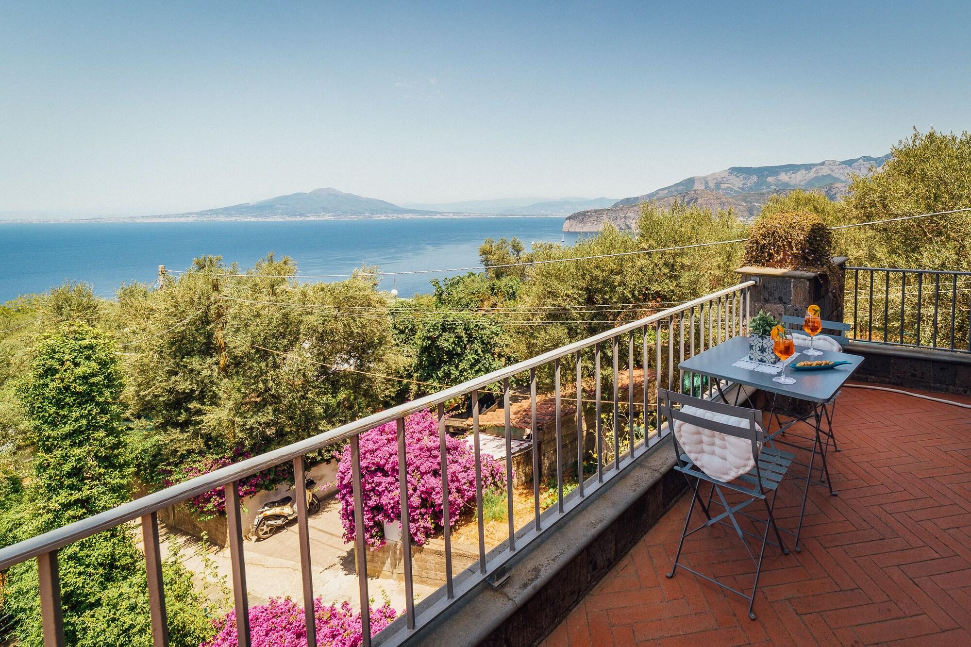 Villa Carolina Sorrento Private Heated Pool And Sea View ภายนอก รูปภาพ