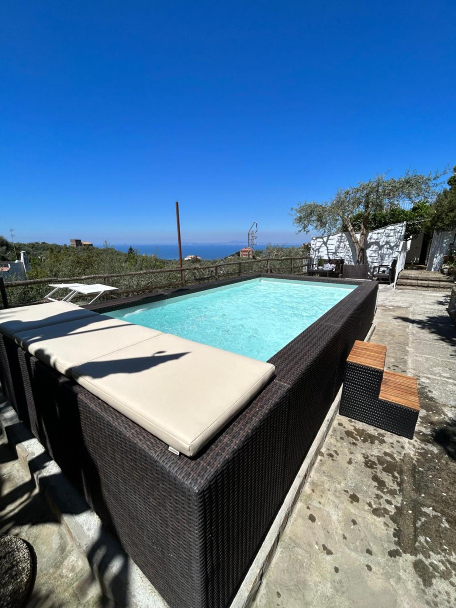 Villa Carolina Sorrento Private Heated Pool And Sea View ภายนอก รูปภาพ