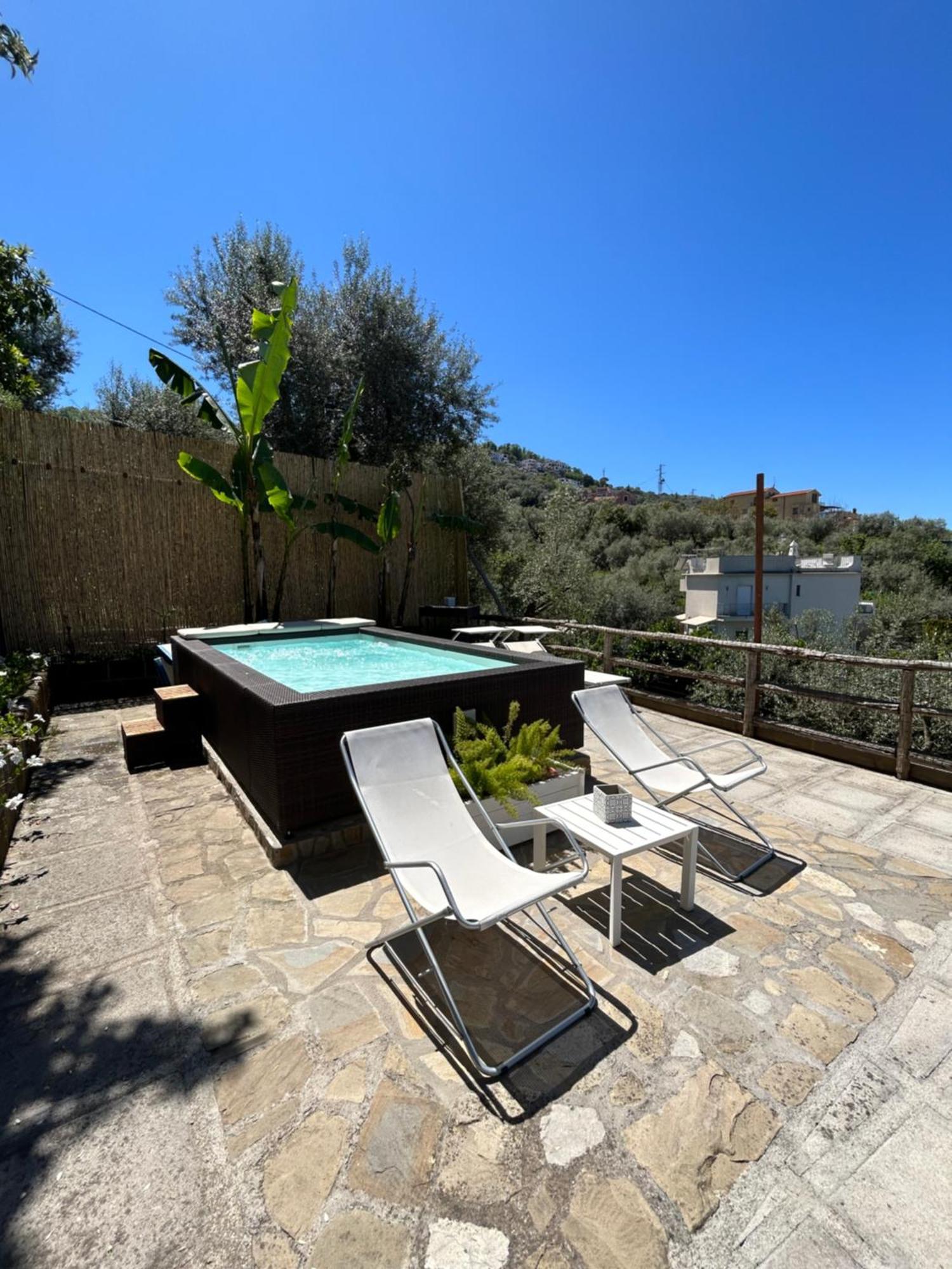 Villa Carolina Sorrento Private Heated Pool And Sea View ภายนอก รูปภาพ